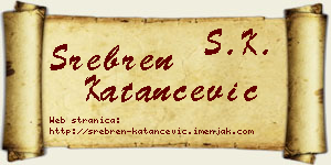 Srebren Katančević vizit kartica